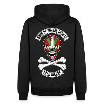Basken Bikers - Männer Premium Bio Hoodie - Schwarz - Hinten - Nico (187cm)