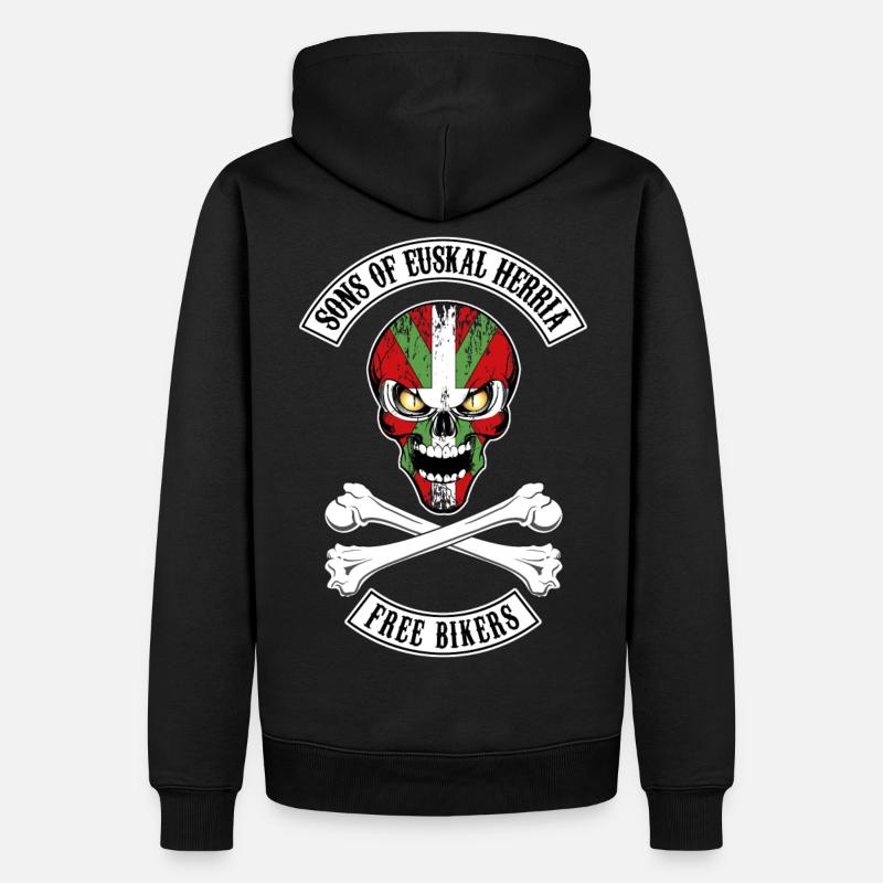 Basques Bikers - Sweat à capuche Premium bio Homme - noir