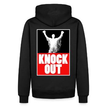 Boxen Boxer Knock Out Kampfsport Sportler Geschenk - Männer Premium Bio Hoodie - Schwarz - Hinten - Nico (187cm)