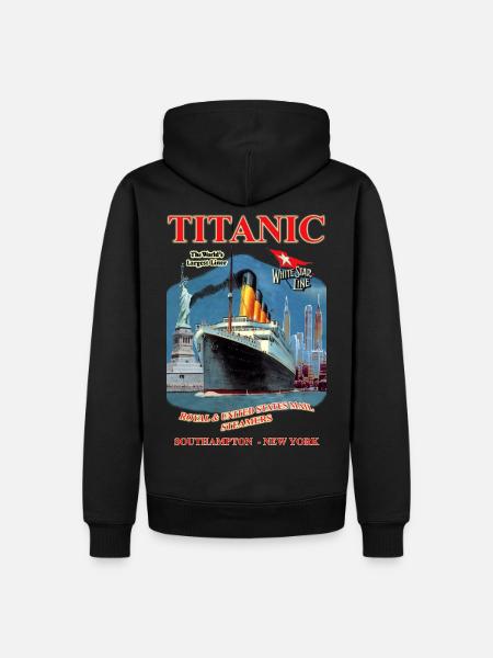 TITANIC SPIRIT skabelse Louis RUNEMBERG © Adagp - Herre Premium økologisk hoodie - sort