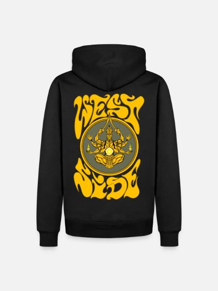 West side - Men’s Premium Organic Hoodie - black