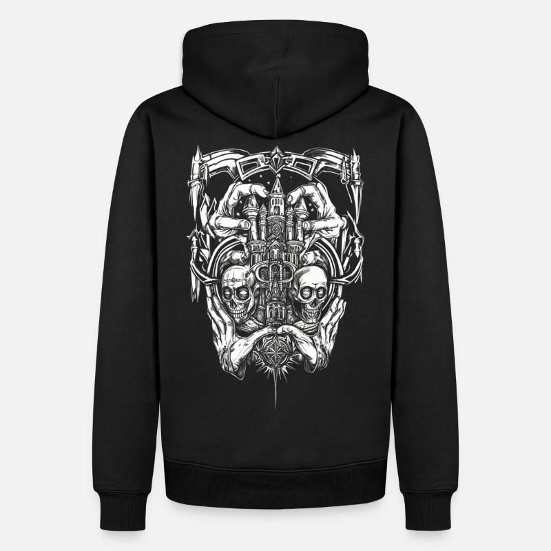 conception de tatouage streetpunk - Sweat à capuche Premium bio Homme - noir