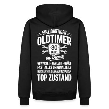 30. Dienstjubiläum - Arbeitskollege - Männer Premium Bio Hoodie - Schwarz - Hinten - Nico (187cm)