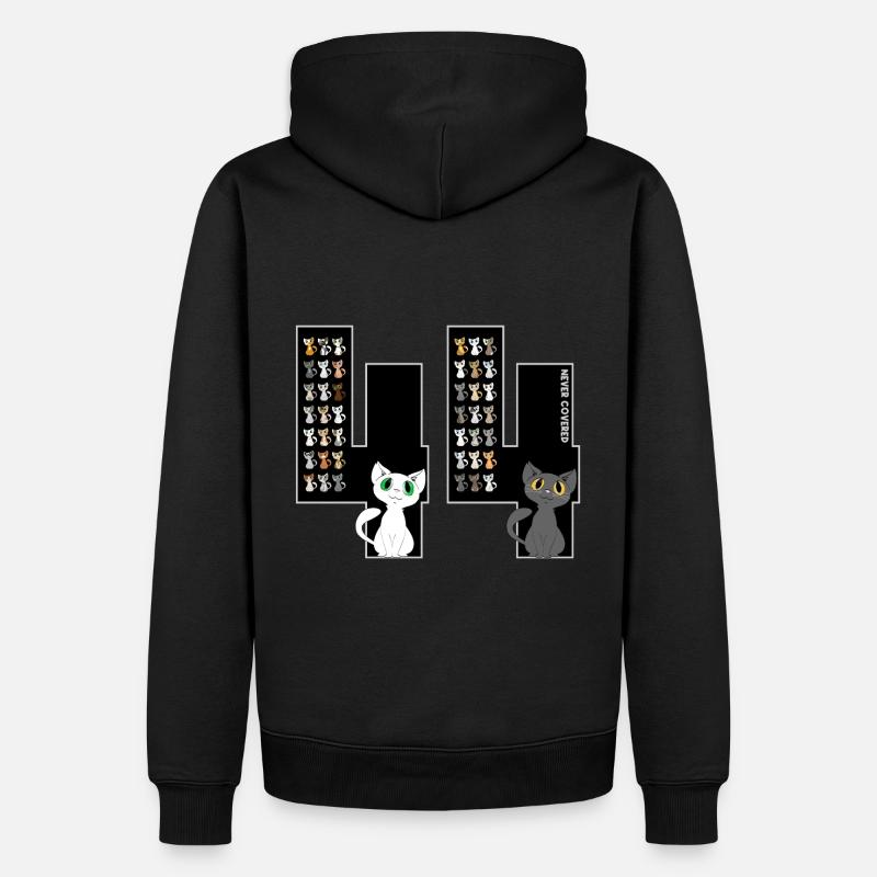 44 Chats - Sweat à capuche Premium bio Homme - noir