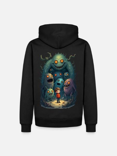 My Monster Friends - Men’s Premium Organic Hoodie - black