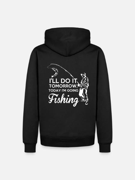Fishing - Men’s Premium Organic Hoodie - black