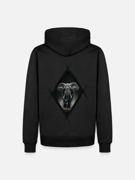 Elephant - Men’s Premium Organic Hoodie - black