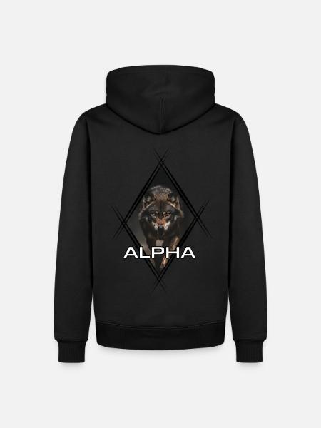 Alpha - Men’s Premium Organic Hoodie - black