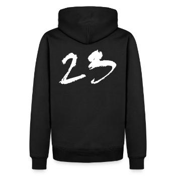 23 - Männer Premium Bio Hoodie - Schwarz - Hinten - Nico (187cm)