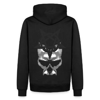Düsteres Pentagramm - Männer Premium Bio Hoodie - Schwarz - Hinten - Nico (187cm)