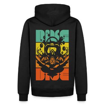 tauchen suba taucher tauchschule taichschein - Männer Premium Bio Hoodie - Schwarz - Hinten - Nico (187cm)
