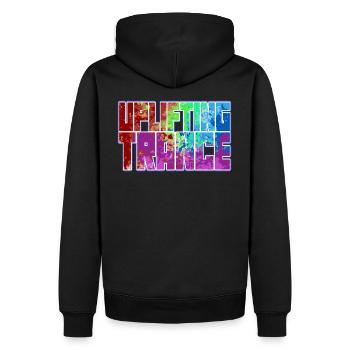 Uplifting Trance | Uplifting Trance Music Splat - Men’s Premium Organic Hoodie - black - Back - Nico (187cm)