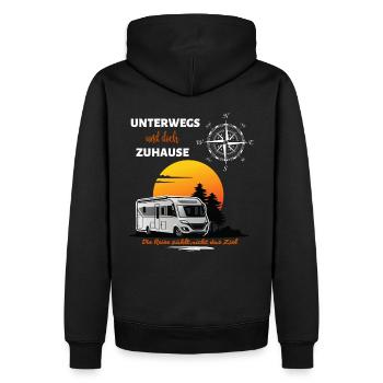 Camping Wohnmobil Spruch - Männer Premium Bio Hoodie - Schwarz - Hinten - Nico (187cm)