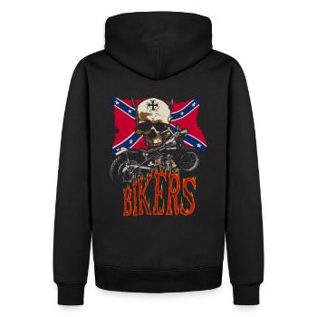 Biker's Symbols - Sweat à capuche Premium bio Homme - noir - Dos - Nico (187cm)
