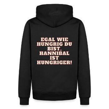 Humor mal anders - Männer Premium Bio Hoodie - Schwarz - Hinten - Nico (187cm)