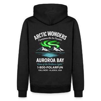 ArcticWonders Chemise rétro Polarfun Alaska - Sweat à capuche Premium bio Homme - noir - Dos - Nico (187cm)