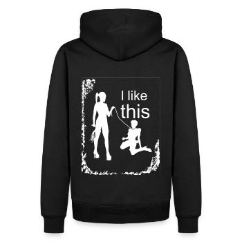 Dominatrix Esclave - Sweat à capuche Premium bio Homme - noir - Dos - Nico (187cm)