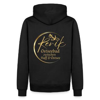 Rerik- Ostseebad zwischen Haff & Ostsee - Männer Premium Bio Hoodie - Schwarz - Hinten - Nico (187cm)