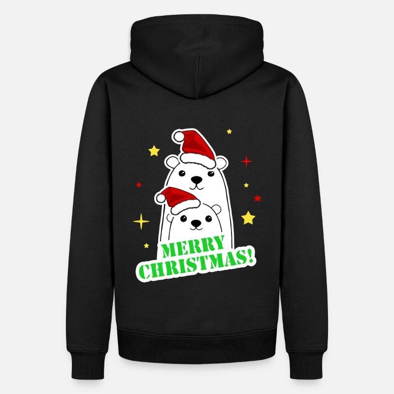 Frohe Weihnachtsfeier - Männer Premium Bio Hoodie - Schwarz