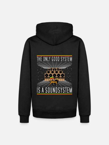 Dub Reggae Soundsystem Lion - Sweat à capuche Premium bio Homme - noir