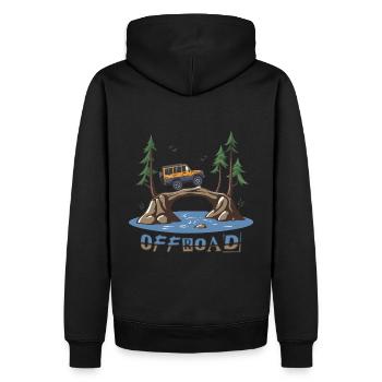 Véhicules tout-terrain - Sweat à capuche Premium bio Homme - noir - Dos - Nico (187cm)
