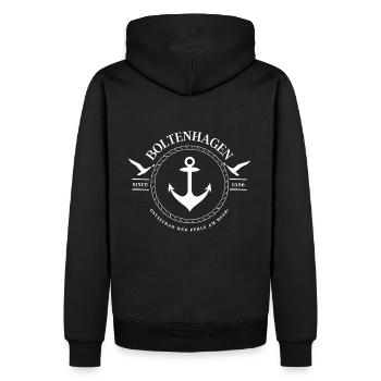 Boltenhagen , Ostseebad Perle an der Ostsee - Sweat à capuche Premium bio Homme - noir - Dos - Nico (187cm)