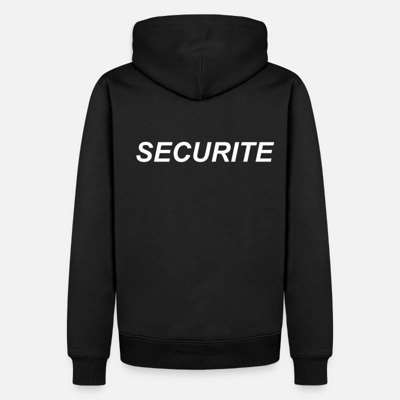 SECURITE Blanc - Sweat à capuche Premium bio Homme - noir