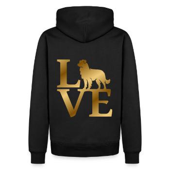 Love Australian Shepherds - Männer Premium Bio Hoodie - Schwarz - Hinten - Nico (187cm)