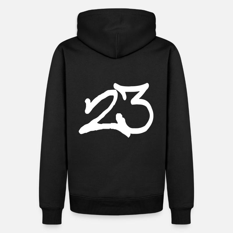 003 23 - Männer Premium Bio Hoodie - Schwarz