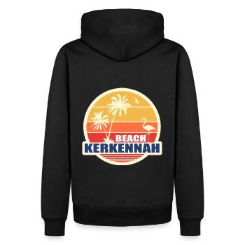 KERKENNAH STRAND - Männer Premium Bio Hoodie - Schwarz - Hinten - Nico (187cm)