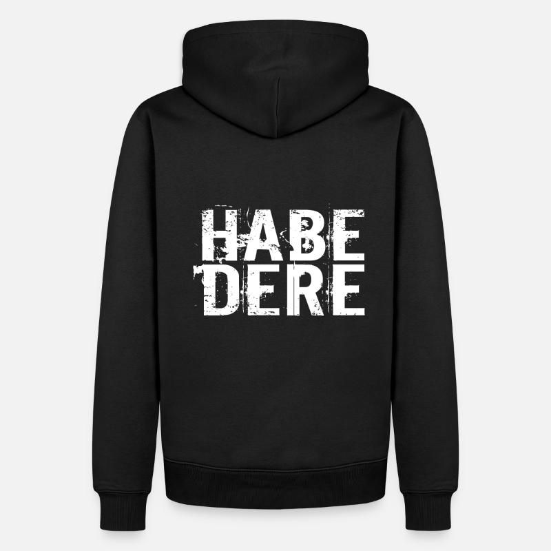 HABE DERE - Männer Premium Bio Hoodie - Schwarz
