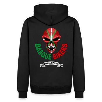 Baskische Biker - Männer Premium Bio Hoodie - Schwarz - Hinten - Nico (187cm)