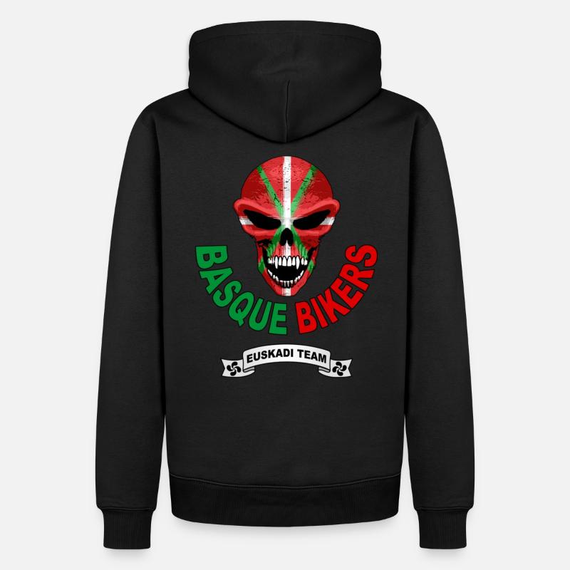 basque biker - Sweat à capuche Premium bio Homme - noir