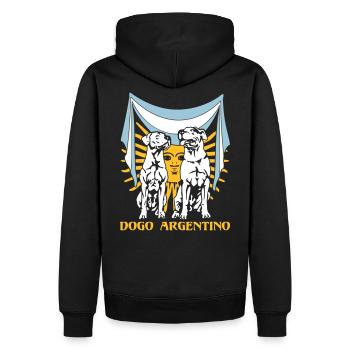 Dogo Argentino drapeau - Sweat à capuche Premium bio Homme - noir - Dos - Nico (187cm)