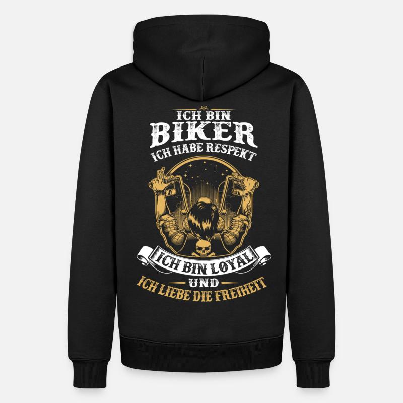 ich bin Biker - Männer Premium Bio Hoodie - Schwarz
