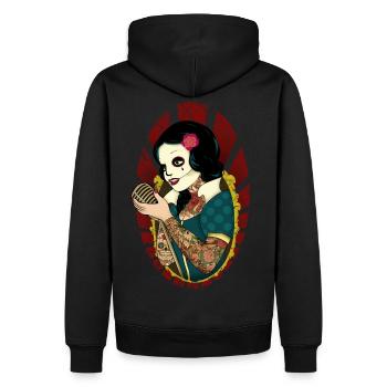 Rocher jusqu'à la mort - Sweat à capuche Premium bio Homme - noir - Dos - Nico (187cm)