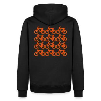 Cadeau de chemise de conception de vélo de nombreux vélos - Sweat à capuche Premium bio Homme - noir - Dos - Nico (187cm)