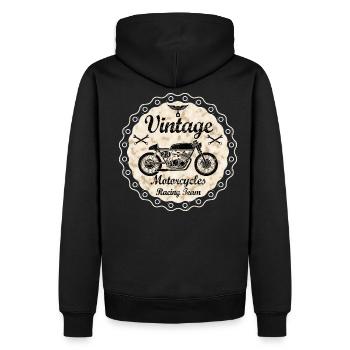 vintage motorcycles 03 - Sweat à capuche Premium bio Homme - noir - Dos - Nico (187cm)
