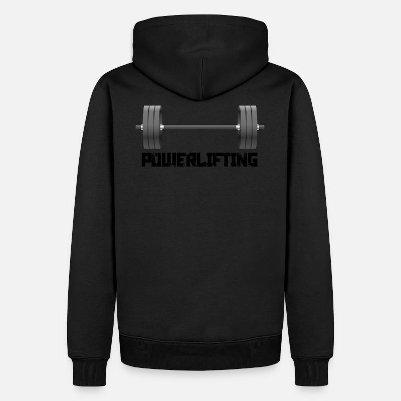 powerlifting - Sweat à capuche Premium bio Homme - noir
