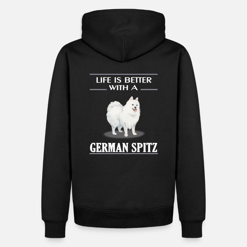 German Spitz - Sweat à capuche Premium bio Homme - noir