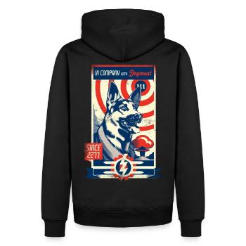 En compagnie de - Sweat à capuche Premium bio Homme - noir - Dos - Nico (187cm)