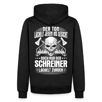 Schreiner Schreinerei Schreinerin Schreinern - Männer Premium Bio Hoodie - Schwarz - Hinten - Nico (187cm)