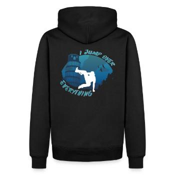 Je sauter Sur Tout Parkour Sports de roue libre - Sweat à capuche Premium bio Homme - noir - Dos - Nico (187cm)