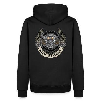 Biker Schädel Biker Enthusiast Biker Biker Boyz - Sweat à capuche Premium bio Homme - noir - Dos - Nico (187cm)