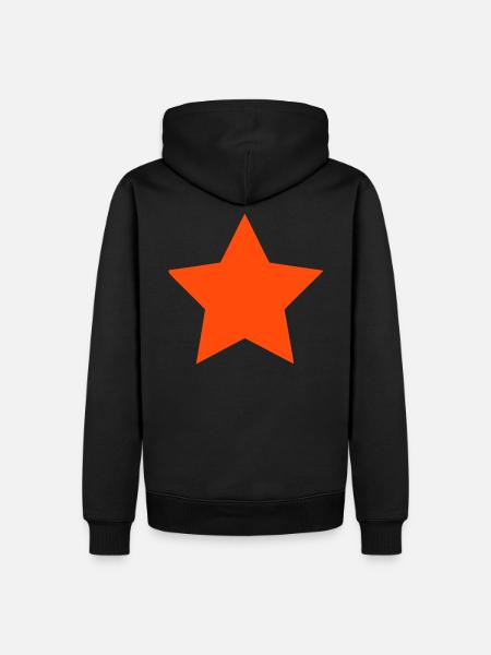 Stern - Männer Premium Bio Hoodie - Schwarz