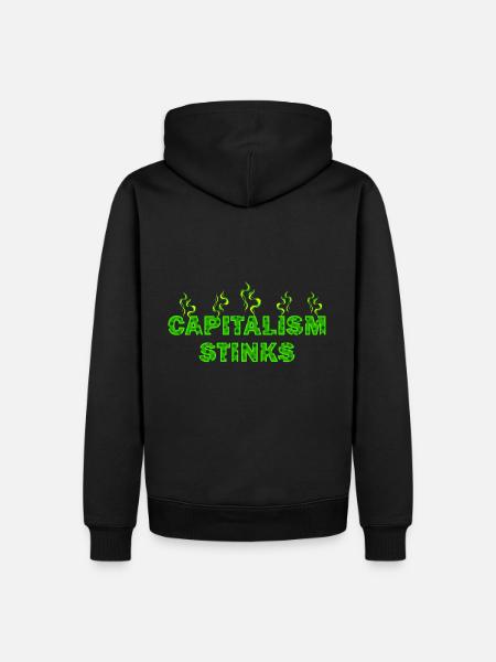 Capitalism stinks - Men’s Premium Organic Hoodie - black