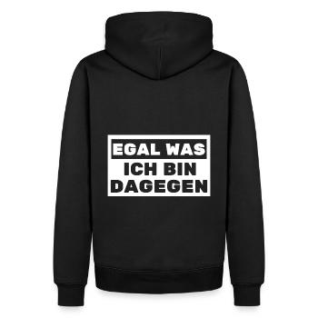 Egal was ich bin Dagegen Politik Partnerschaft - Männer Premium Bio Hoodie - Schwarz - Hinten - Nico (187cm)