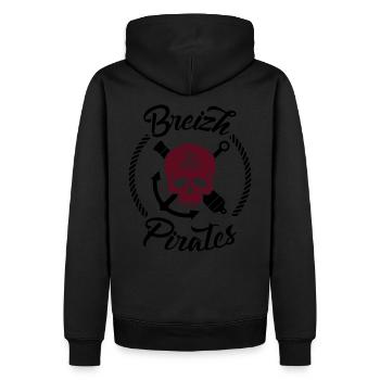 Breizh Pirates - Sweat à capuche Premium bio Homme - noir - Dos - Nico (187cm)