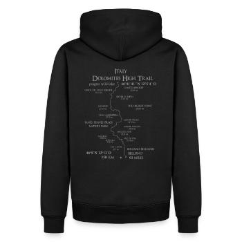 Italie Dolomites High Trail 1 - Sweat à capuche Premium bio Homme - noir - Dos - Nico (187cm)
