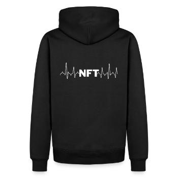 NFT Non Fungible Token - Männer Premium Bio Hoodie - Schwarz - Hinten - Nico (187cm)